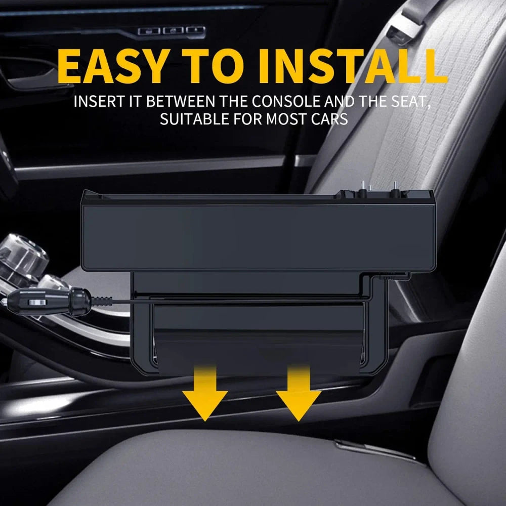 Car Seat Gap Organizer with USB Ports