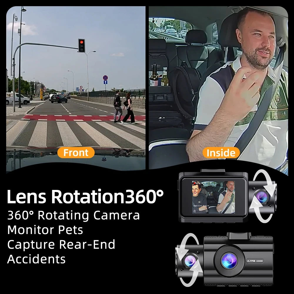 3 Channel 4K Dash Cam