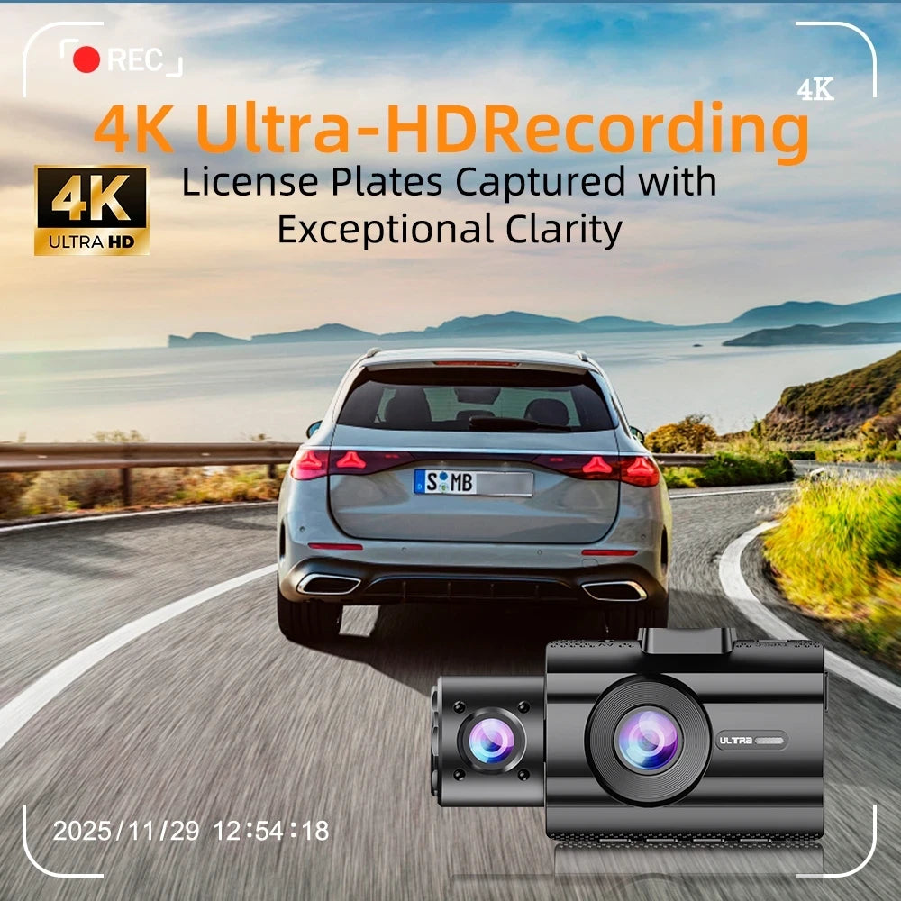 3 Channel 4K Dash Cam