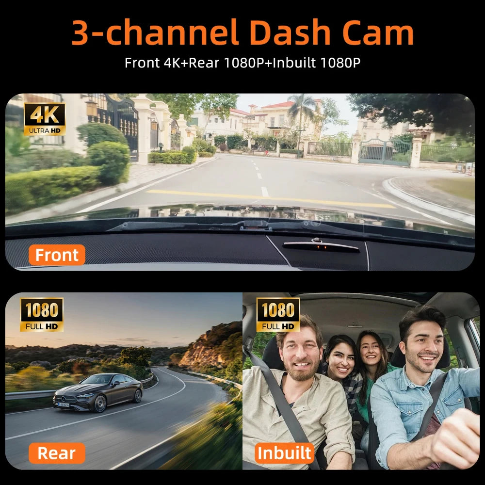 3 Channel 4K Dash Cam
