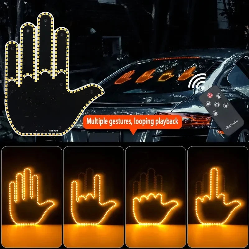 Middle Finger Car Light