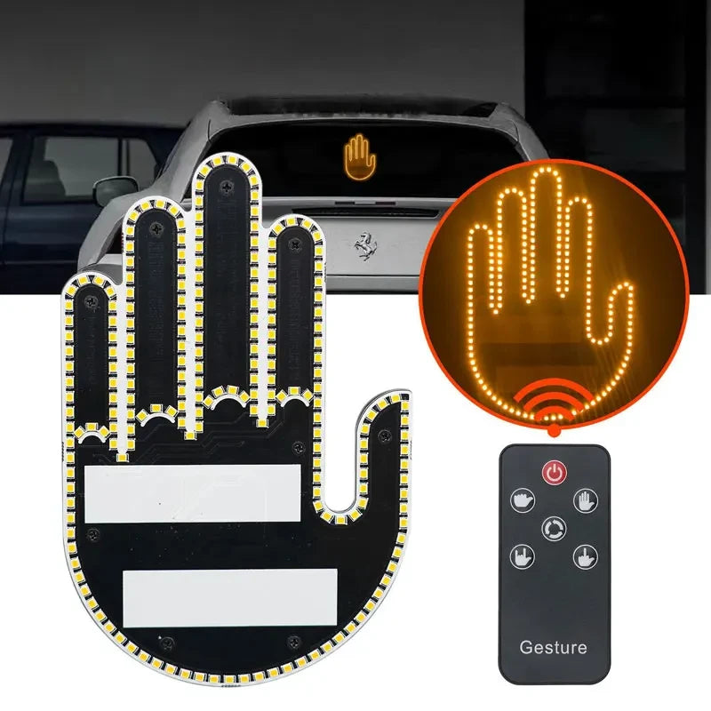 Middle Finger Car Light