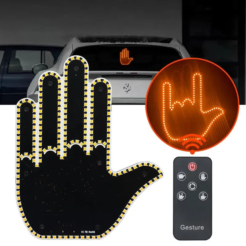 Middle Finger Car Light