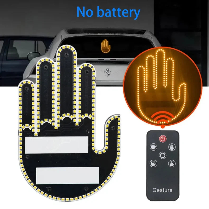 Middle Finger Car Light