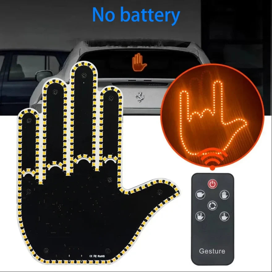 Middle Finger Car Light