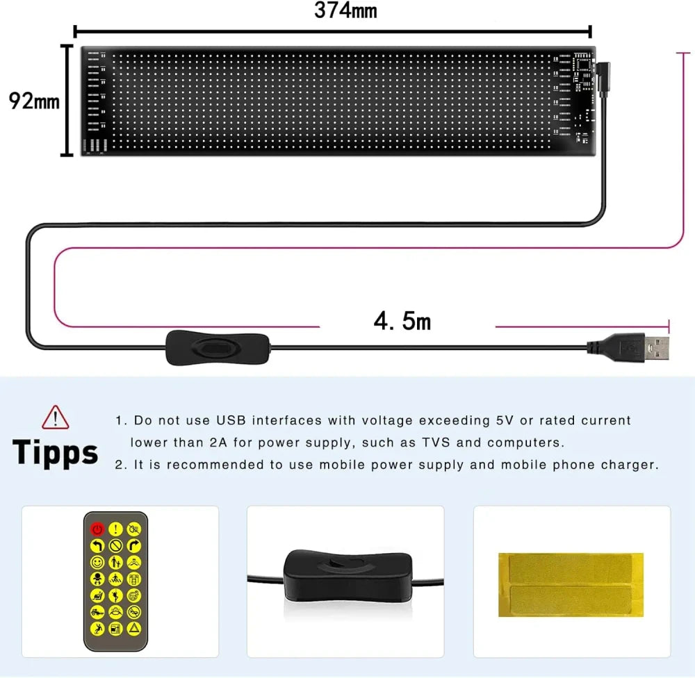 Programmable LED Scrolling Sign